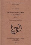 Opuscules de Politique et de Morale